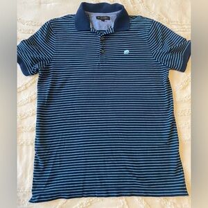 Men's Blue Striped Polo Shirt M